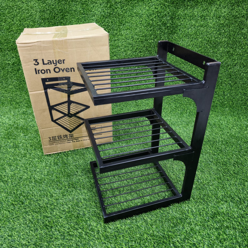 3 layer iron rack